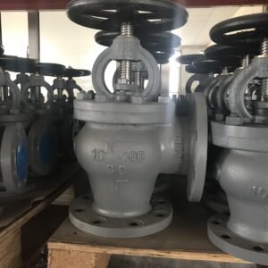 JIS F7472 Marine Cast Steel Angle Globe Check Valve 10K for marine piping system