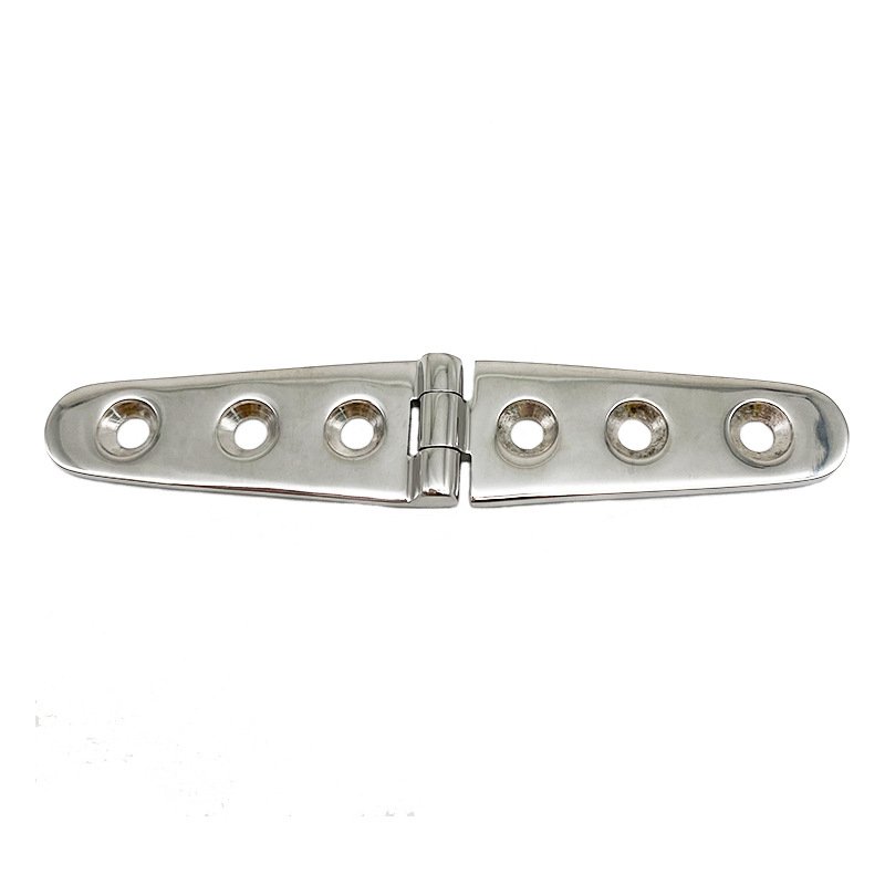 316 Stainless Steel Long Six-Hole Marine Hinge 152 x 30 mm for marine hatch and deck hardware