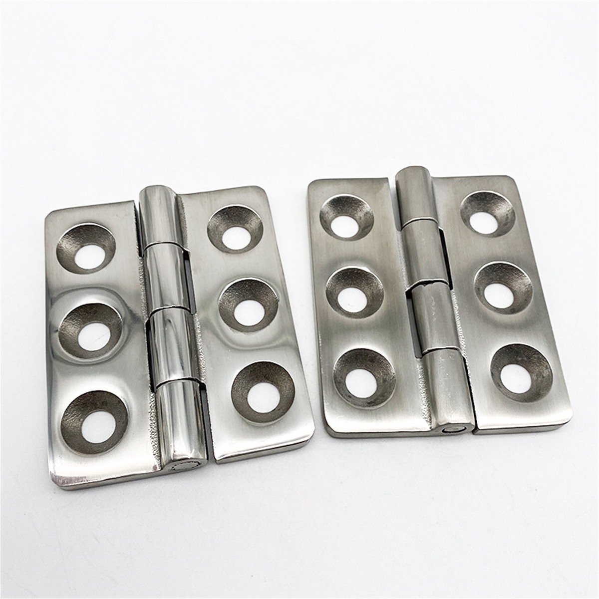 AISI 304 Six-Hole Heavy-Duty Industrial Hinge 65 x 80 mm - product view 3