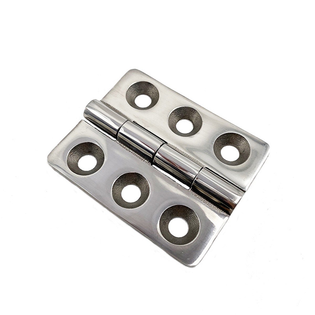 AISI 304 Six-Hole Heavy-Duty Industrial Hinge 65 x 80 mm - product view 5