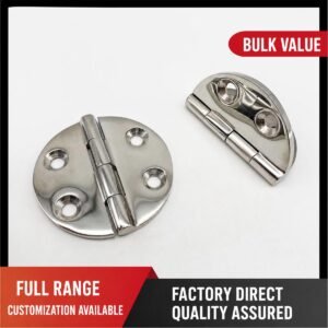 AISI 316 65 mm Round Mirror-Polished Hinge for Marine Doors - main product view