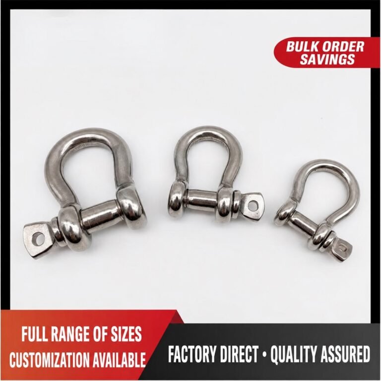 304 316 stainless steel bow shackle G209 for marine rigging
