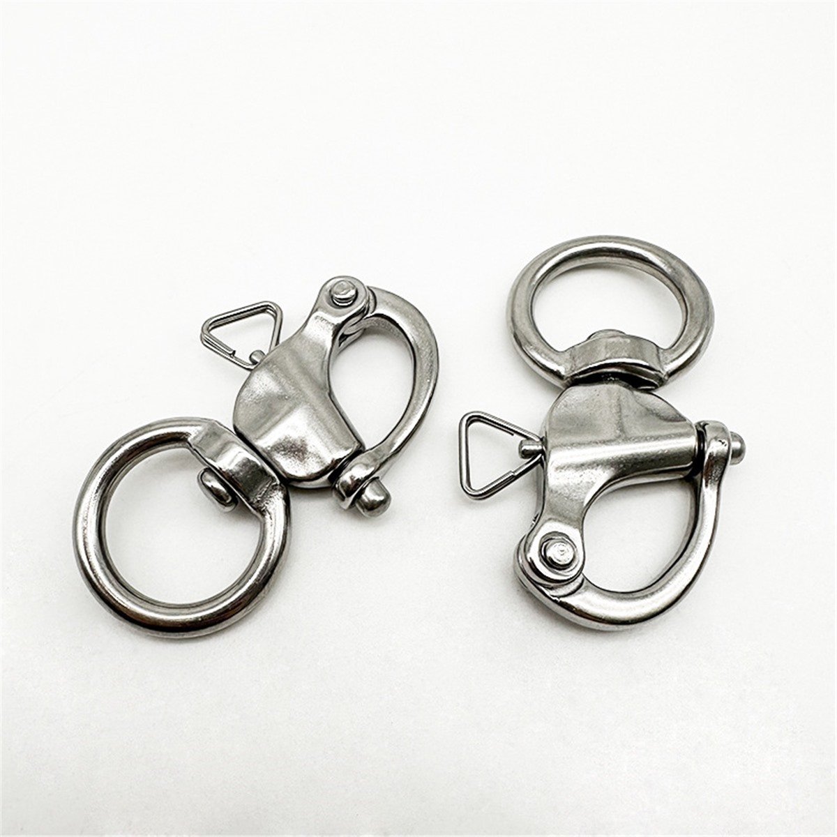 316 Stainless Steel Swivel Spring Snap Hook with Round Ring - detail image 1
