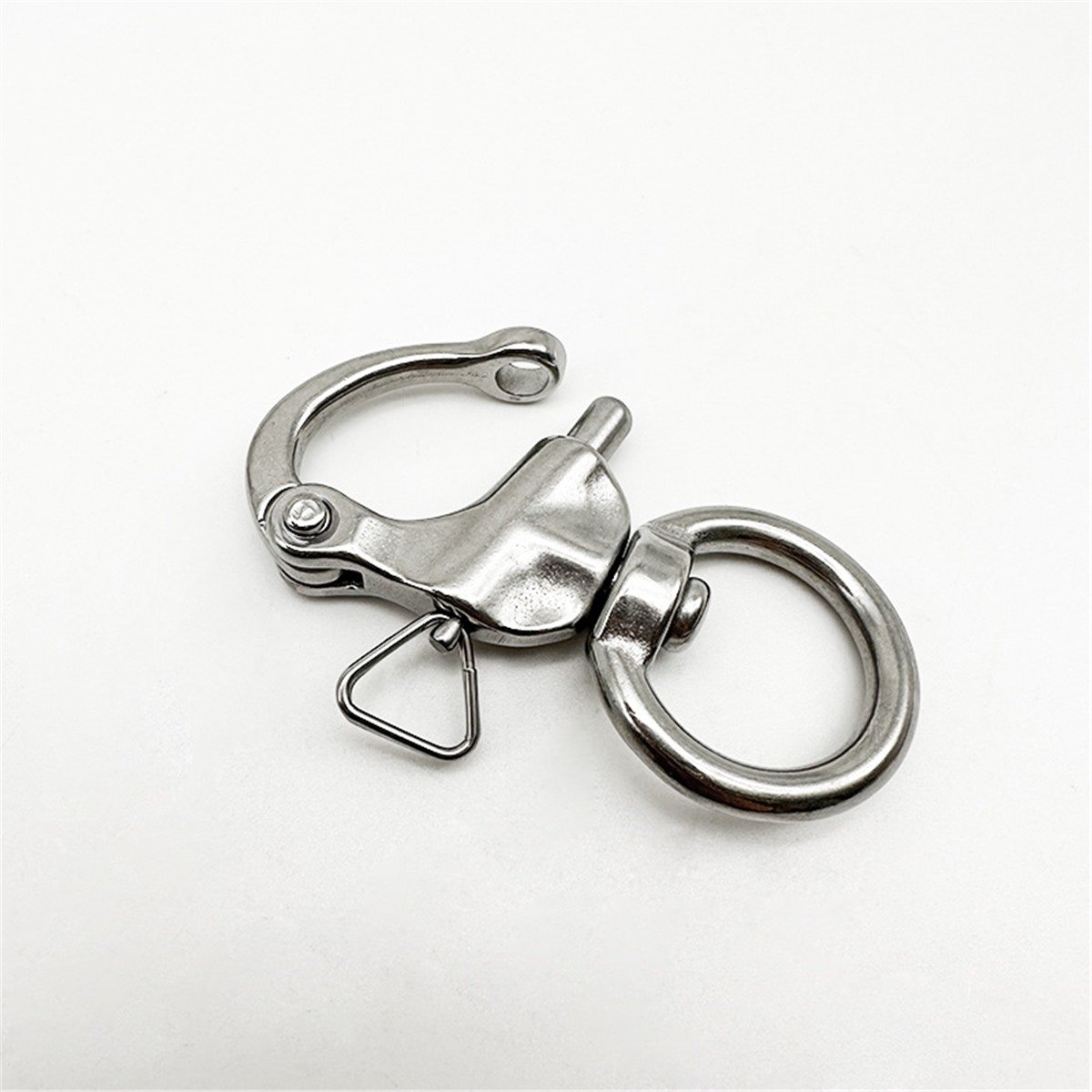 316 Stainless Steel Swivel Spring Snap Hook with Round Ring - detail image 2
