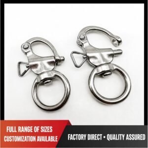 316 Stainless Steel Swivel Spring Snap Hook with Round Ring - main product view