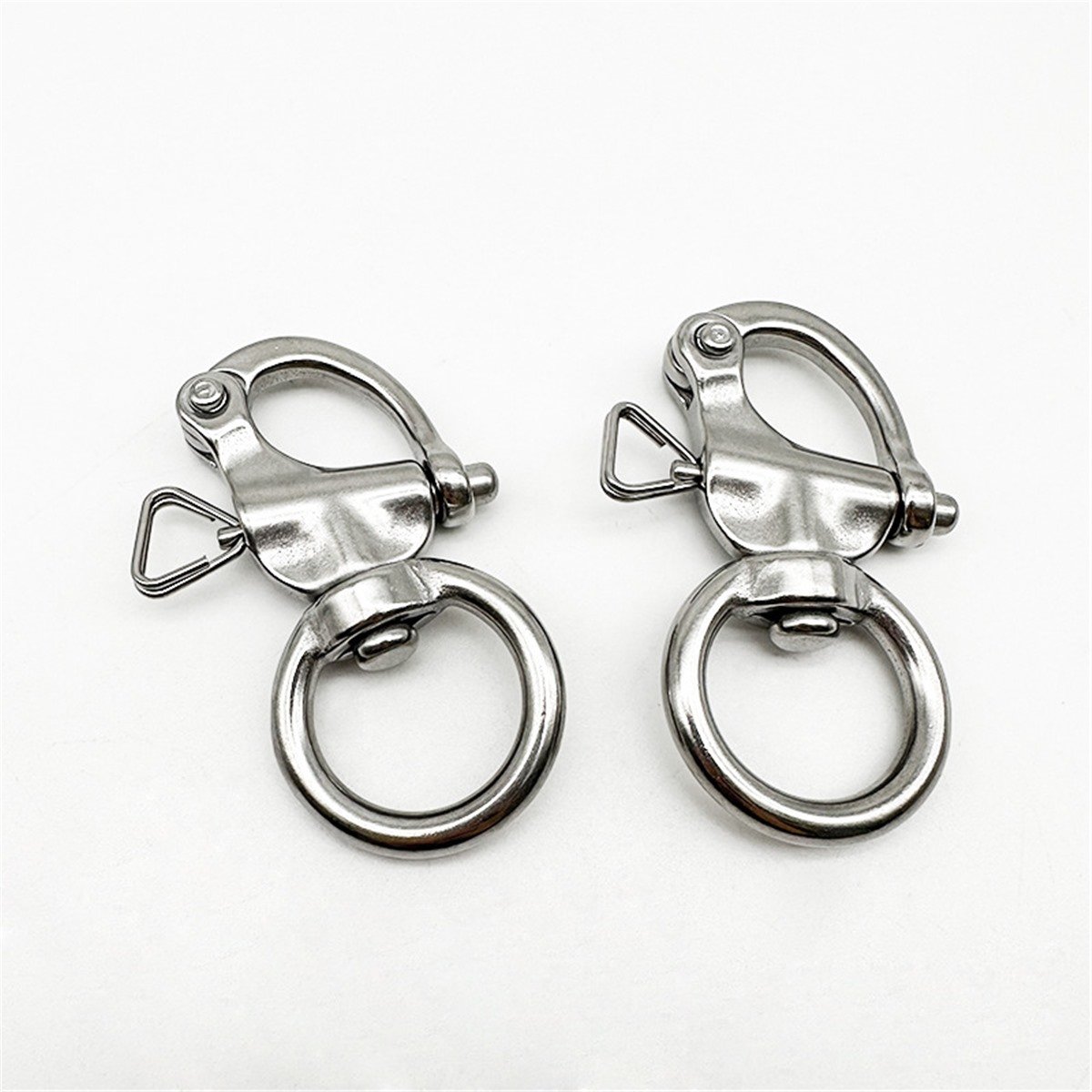 316 Stainless Steel Swivel Spring Snap Hook with Round Ring - product view 2