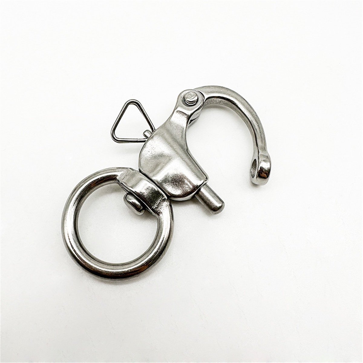 316 Stainless Steel Swivel Spring Snap Hook with Round Ring - product view 4