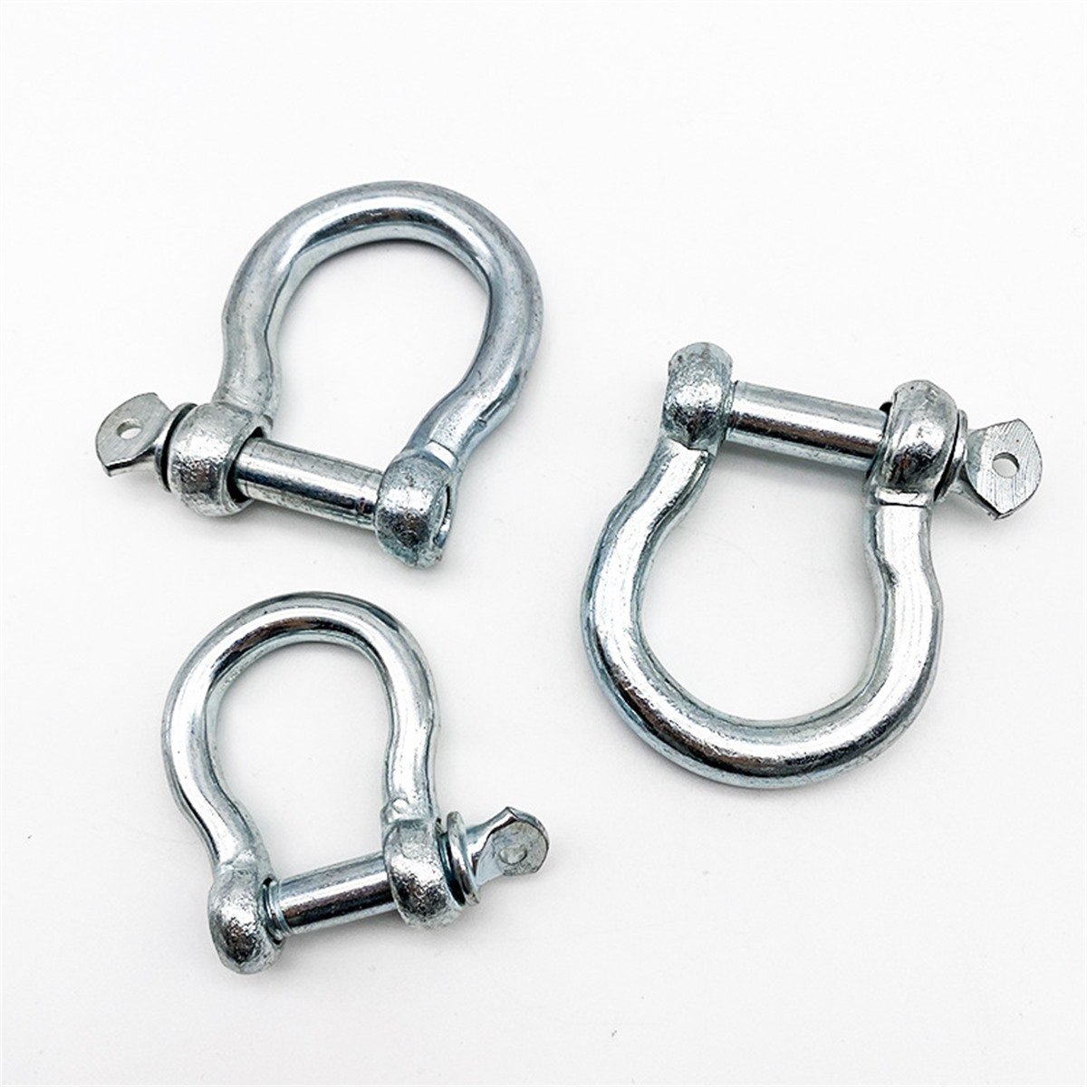 Electro-Galvanized Carbon Steel European Bow Shackle for Marine Rigging - product view 2