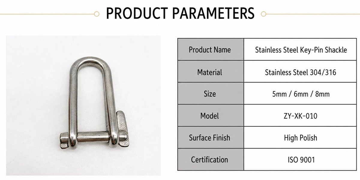304/316 Stainless Steel Key-Pin Shackle for Marine Rigging - product specifications