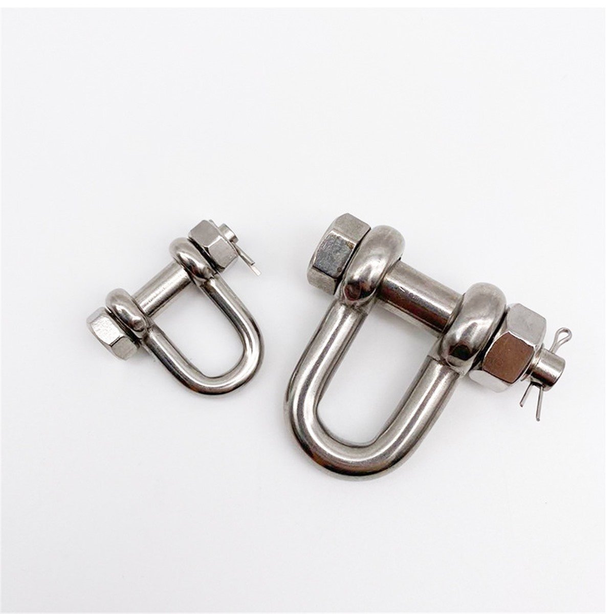 304 Stainless Steel U.S. Type Safety D Shackle with Nut and Cotter Pin - dimension chart