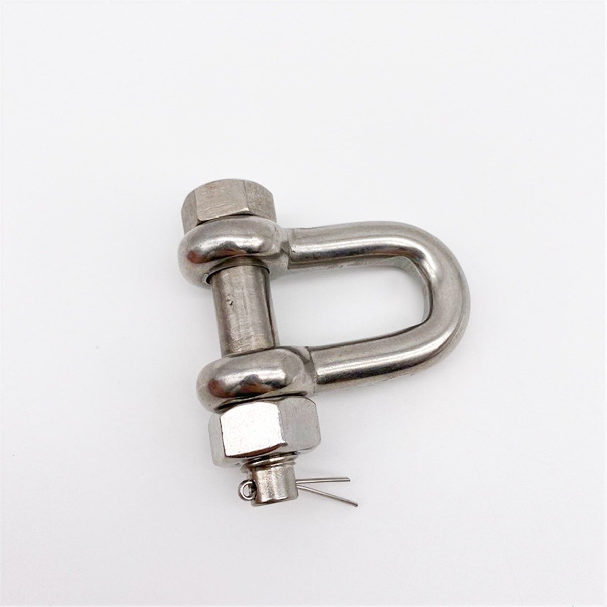 304 Stainless Steel U.S. Type Safety D Shackle with Nut and Cotter Pin - detail view 1