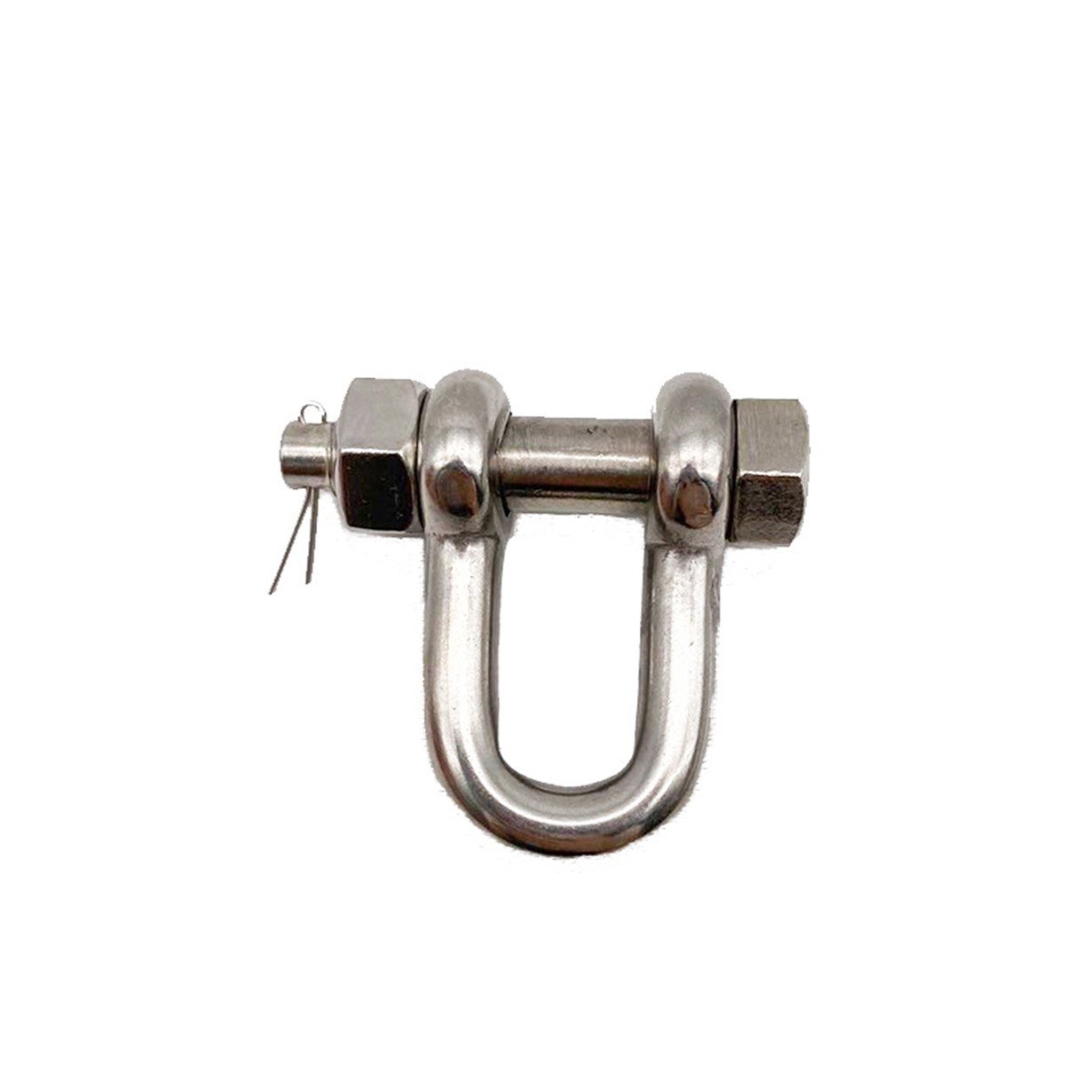 304 Stainless Steel U.S. Type Safety D Shackle with Nut and Cotter Pin - detail view 2