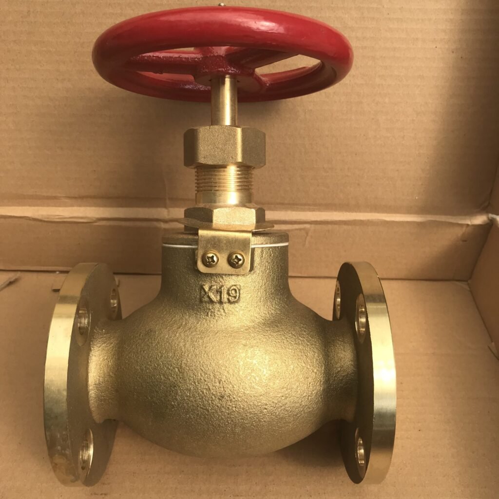 Marine bronze globe check valve detail for pipe system repair sourcing