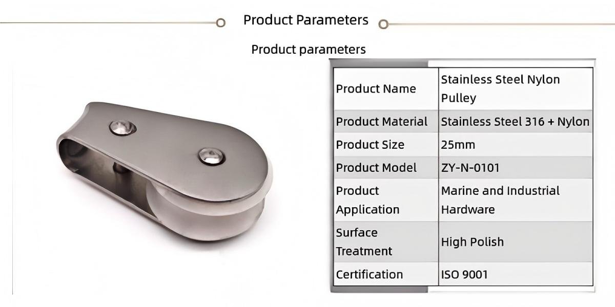 316 Stainless Steel 25 mm Nylon Single Pulley - product image 2