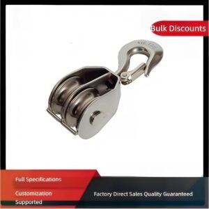 Stainless Steel Double Pulley Block with Hook