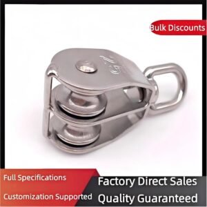 Stainless Steel Double Folding Nylon Pulley