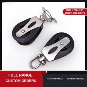Stainless Steel Nylon Single Pulley for Sailboat Rigging - product image