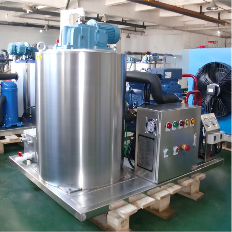 Marine seawater flake ice machine structure view