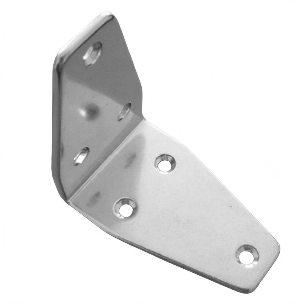 Stainless right angle mounting plate reference for marine bracket and deck light installation hardware