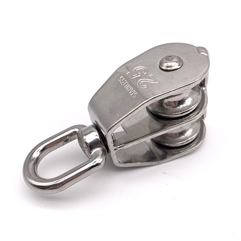 Stainless Steel Double Folding Nylon Pulley - product image 2