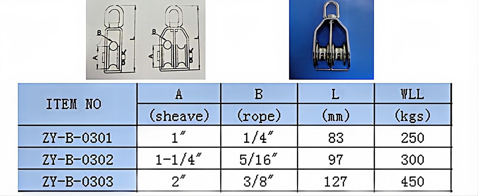 Stainless Steel Double Nylon Lifting Pulley - product image 3