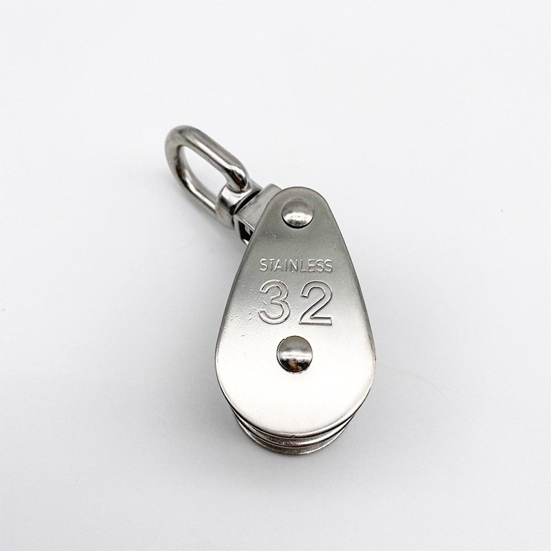 Stainless Steel Folding Double Nylon Pulley - product image 2