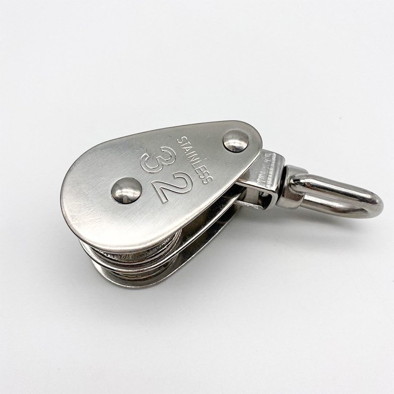Stainless Steel Folding Double Nylon Pulley - product image 1