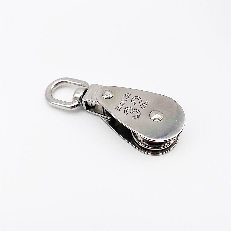 Stainless Steel Folding Single and Double Nylon Pulley - product image 4