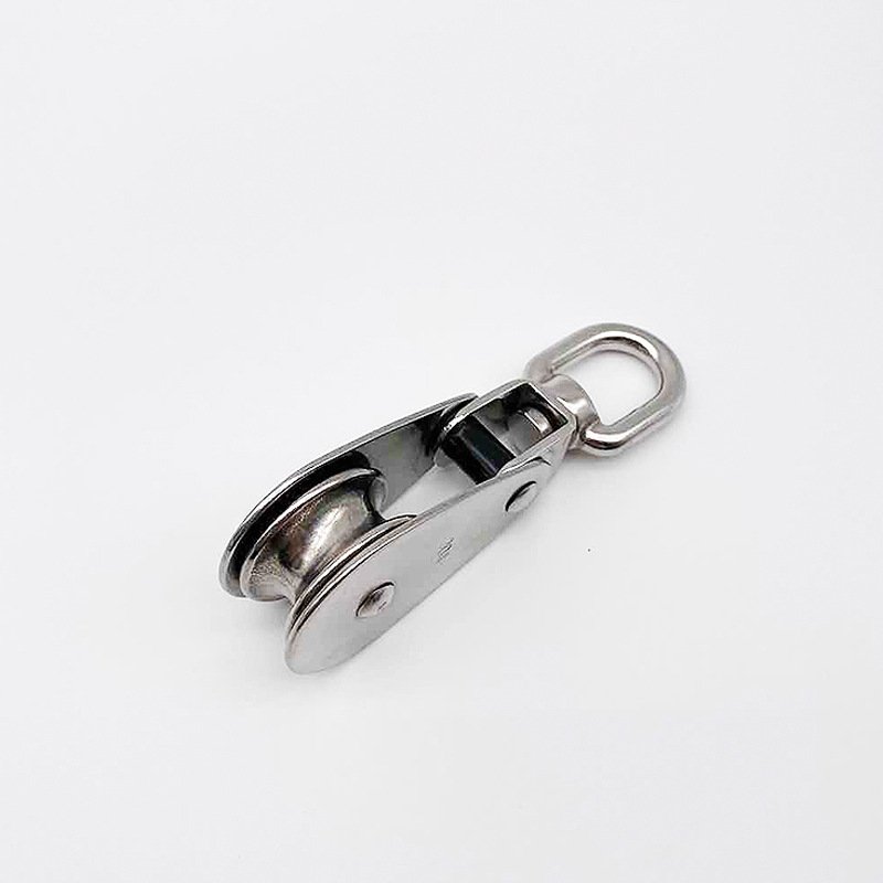 Stainless Steel Folding Single and Double Nylon Pulley - product image 3