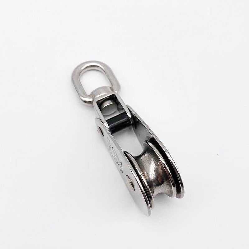 Stainless Steel Folding Single and Double Nylon Pulley - product image 2