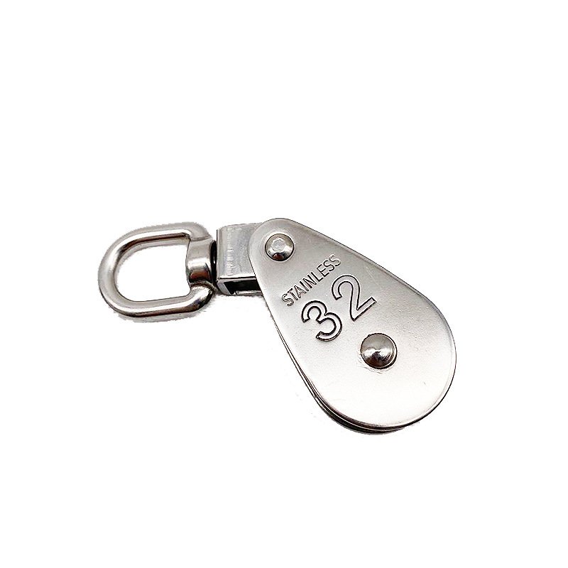Stainless Steel Folding Single and Double Nylon Pulley - product image 1