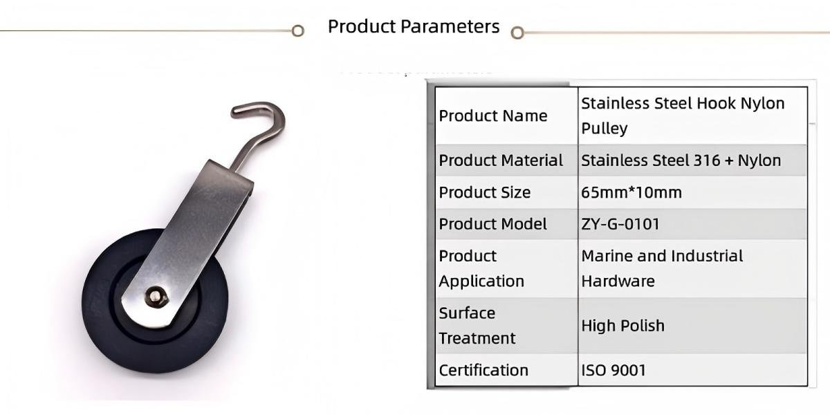 316 Stainless Steel Swivel Hook Nylon Pulley - product image 4