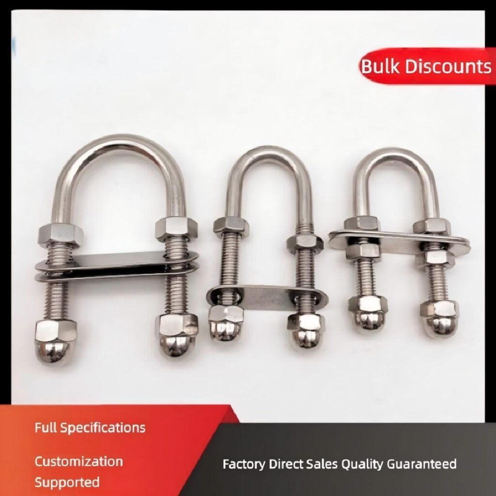 316 stainless steel U-bolt with nuts and washers for marine fastener orders
