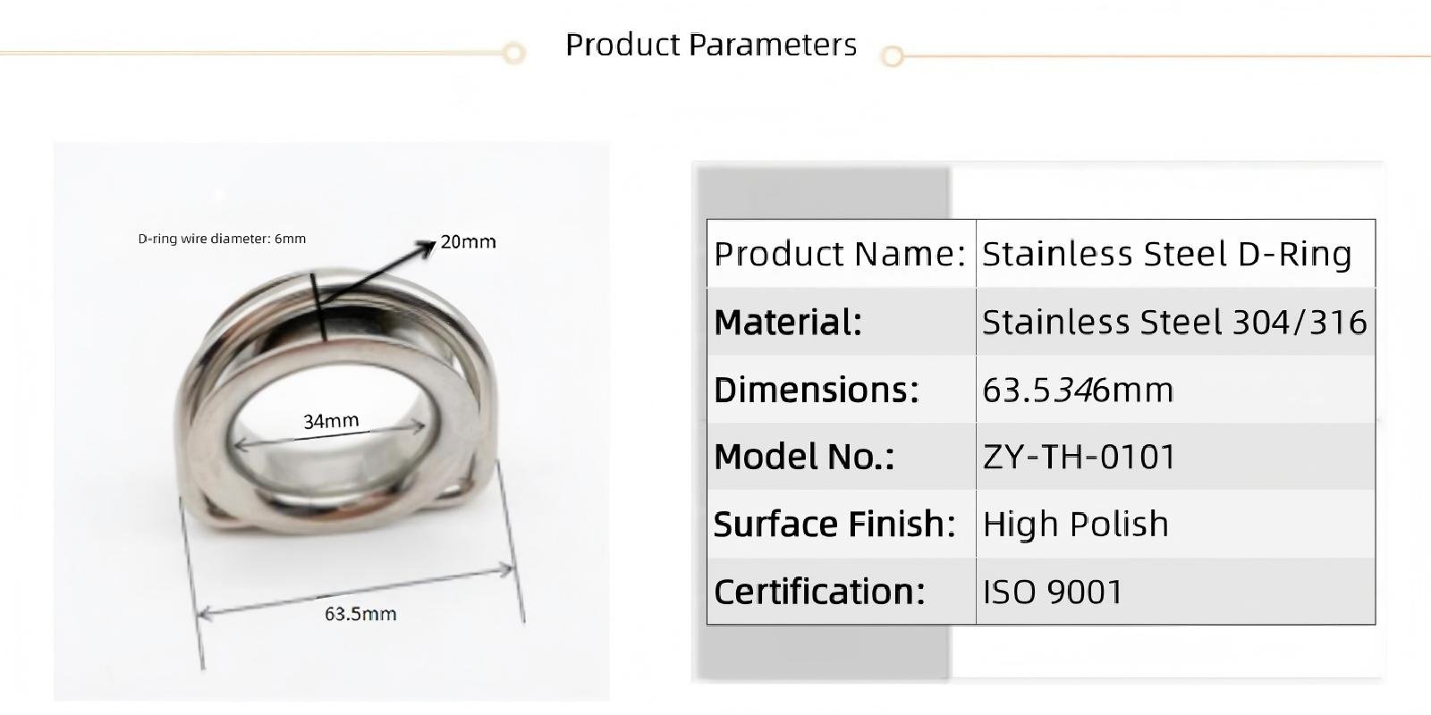 Stainless Steel Wire Rope Thimble - product image 3