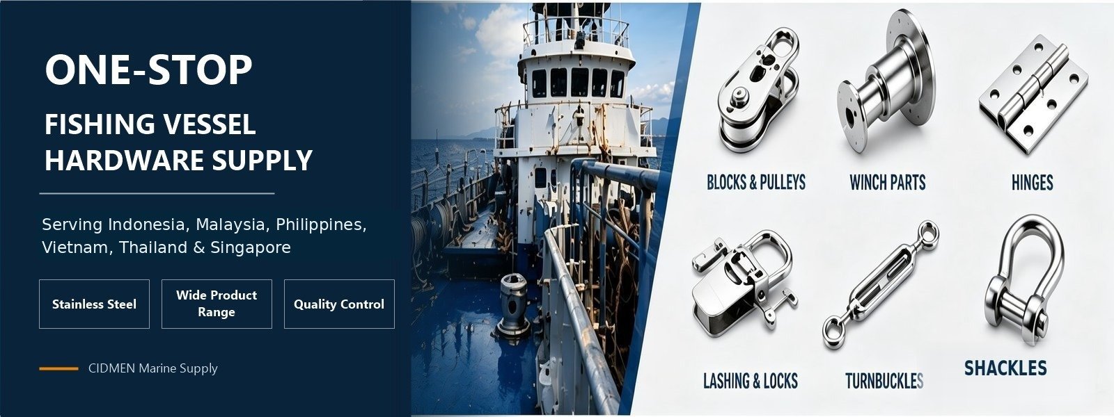 CIDMEN Southeast Asia marine hardware supply and RFQ contact image